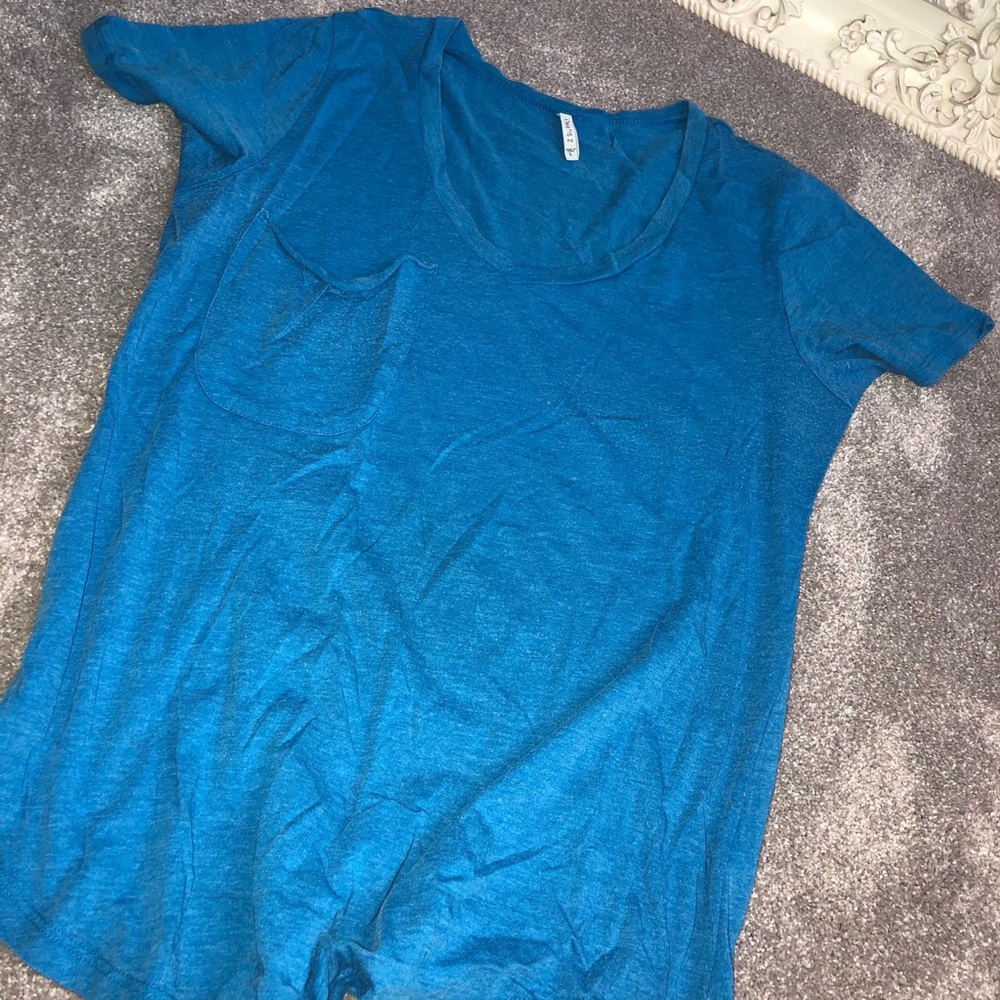 Blue Cotton T-Shirt Z Supply Sz L